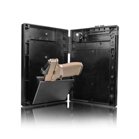 electric firearm box|wall mounted instant access pistol box.